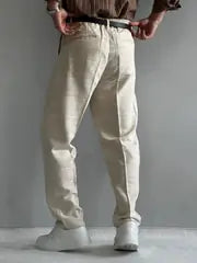 San Loreyn Old Money Ham Keten Premium Baggy Kalıp Pantolon