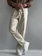 San Loreyn Old Money Ham Keten Premium Baggy Kalıp Pantolon